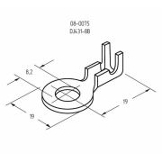 Наконечник кольцевой d8.2мм 1-1.5кв.мм НК 8-1.0-1.5 Rexant 08-0075