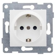 Розетка 1-м СП Ugra 16А 250В с заземл. защ. шторки механизм бел. GUSI С11Р4-001