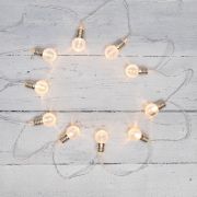 Гирлянда светодиодная «Лампочки» 1.5м 10LED тепл. бел. 0.1Вт IP20 провод ПВХ прозр. элементы питания 2хAA (не в компл.) Neon-Night 304-015