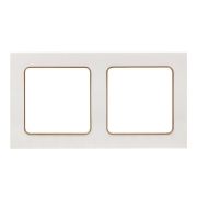 Рамка 2-м Стокгольм бел. с линией цвета шампань PROxima EKF EYM-G-303-10