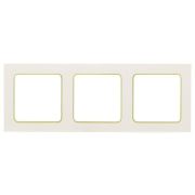 Рамка 3-м Стокгольм бел. с линией цвета зел. PROxima EKF EAM-G-302-10