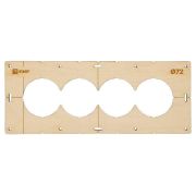 Шаблон для подрозетников c 4 отв. d72мм Expert EKF sh-d72-4