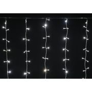 Гирлянда «Занавес» 1.5х1.5м 160LED тепл. бел. IP20 провод прозр. 230В транзит IEK LGDB201-1-160-L1-T-S-20