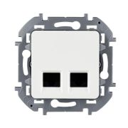 Розетка компьютерная 2-м Inspiria RJ45 кат.5E UTP бел. IEK 673835