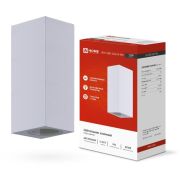 Светильник НБУ CUBE-2хGU10-WH IP65 уличный настен. двусторон. под лампу 2хGU10 алюм. бел. IN HOME 4690612044750