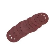 Диск абразивный на ворсовой основе на липучке перфорир. P100 125мм (уп.10шт) Kranz KR-91-1167