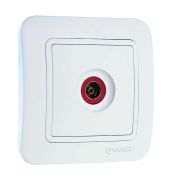 Розетка телевизионная TV 1-м СП Lillium 16А IP20 бел./бел. Makel 70007