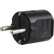 Вилка штепсельная S1-PZ с заземл. черн. (уп.2шт) Volsten 9357