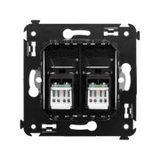 Розетка компьютерная 2-м СП Avanti «Черный квадрат» RJ45 кат.5E DKC 4402464