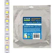 Лента светодиодная 5050-60LED/m-10mm-IP20-DC12V-14.4W/m-5M-3000K (уп.5м) Volpe UL-00004353