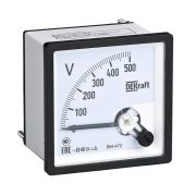 Вольтметр аналоговый шкала 600В AC класс точн. 1.5 72х72мм DEKraft 50244DEK