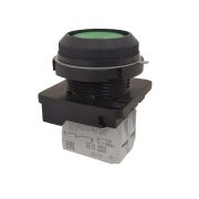 Выключатель кнопочный КЕ-181 исп.4 толкатель цилиндр. внутр. протектор виброзащита 1з+0рр 10А d посадочного отверстия 30мм ухл2 IP54 зел. Реле и Автоматика A8012-T40375464