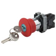 Кнопка «Грибок» LAY5-BS142 BBG50-LAY5-K04E d22мм 1р 240В с ключом красн. Эра Б0045637