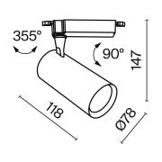 Трековый светильник Technical TR003-1-10W3K-S-W
