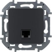 Розетка компьютерная Inspiria RJ45 кат.6 UTP механизм антрацит IEK 673833