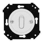 Кнопка одноклавишная, (скрытый монтаж), пластик, цвет Белый матовый B3-220-21M-PB