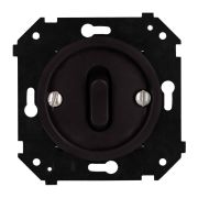 Кнопка одноклавишная, (скрытый монтаж), пластик, цвет Коричневый матовый B3-220-22M-PB