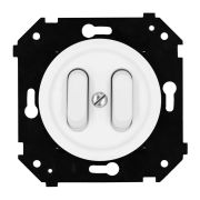 Выключатель 2-кл. (скрытый монтаж), пластик, цвет Белый матовый (клавишный) B3-222-21M