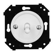 Кнопка однотумблерная, (скрытый монтаж), пластик, цвет Белый матовый B3-230-21M-PB