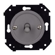 Кнопка однотумблерная, (скрытый монтаж), пластик, цвет Титан матовый B3-230-26M-PB