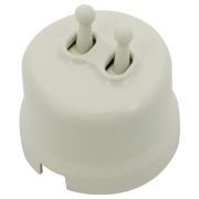 Выключатель 2-кл. пластик, цвет Слоновая кость (тумблерный) B1-232-211