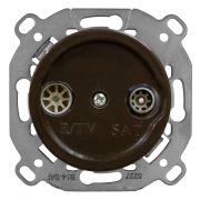 Розетка TV/R-SAT оконечная (скрытый монтаж), Коричневый матовый B3-305-22M