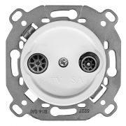 Розетка TV/R-SAT проходная (скрытый монтаж), Белый матовый B3-304-21M