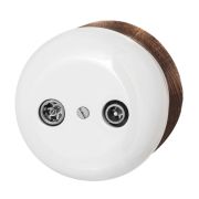 Розетка TV/R-SAT оконечная Фаберже, керамика, цвет перламутр B2-305-010/18