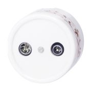 Розетка TV/R-SAT оконечная, керамика, цвет белый, декор D6/2 B1-305-01-D6/2