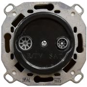 Розетка TV/R-SAT проходная (скрытый монтаж), Черный B3-304-23