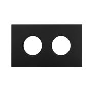 Рамка 2 постовая, скрытый монтаж, Шедель Бриз, пластик, цвет Черный матовый BF6-620-23M