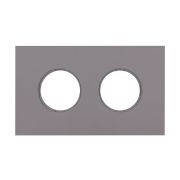 Рамка 2 постовая, скрытый монтаж, Шедель Бриз, пластик, цвет Титан матовый BF6-620-26M