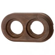 Рамка 2 постовая для открытой проводки (Старое дерево на бревно 280 мм) BFC28-620-17