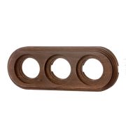 Рамка 3 постовая для открытой проводки (Старое дерево на бревно 220 мм) BFC22-630-17