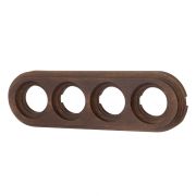 Рамка 4 постовая для открытой проводки (Старое дерево на бревно 280 мм) BFC28-640-17