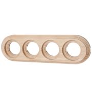 Рамка 4 постовая для открытой проводки (Натурэль на бревно 240 мм) BFC24-640-10