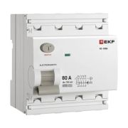 Выключатель дифференциального тока ВД-100N 4P 80А 100мА тип A эл-мех 6кА PROXIMA EKF