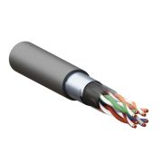 Кабель витая пара TERACOM PRO Cat.5E F/UTP 4 пары solid внешний 24AWG оболочка LDPE цвет черный (упак. 305м)
