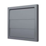 Выход стенной КФ фланец D100 жалюзи 150x150 ASA Gray ERA