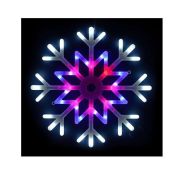 Гирлянда светодиодная «Снежинка» ULD-H4040-048/DTA MULTI IP20 SNOWFLAKE 48led 40х40см красный. синий. белый свет UNIEL UL-00001403