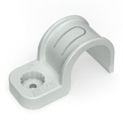 Крепеж-скоба односторонняя d25мм для прямого монтажа атмосф. пластик. в п/э сер. (уп.50шт) Промрукав PR13.0370