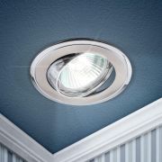 Светильник точечный KL22А SN/CH 50Вт MR16 12В поворотн. литой «двойной контур» сатин никель/хром. ЭРА C0043709