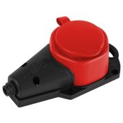 Колодка 1-м с заземл. 16A IP44 KX-1e-RED-IP44 каучук. красн. Эра Б0068412