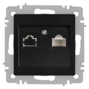 Розетка компьютерная 1-м СП Accent 6-303-05 RJ45 IP20 антрацит Intro Б0063634