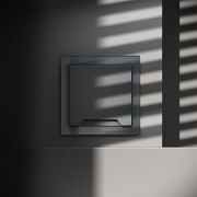 Розетка встраиваемая VOLTUM S70 с заземлением, защитными шторками и крышкой 16А, (графит)