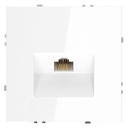 Розетка компьютерная встраиваемая VOLTUM S70 RJ45 кат.6, (белый глянцевый)