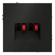 Розетка акустическая встраиваемая VOLTUM S70 4-местная, (черный матовый)