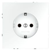 Розетка встраиваемая VOLTUM S70 с заземлением 16А, (белый матовый)