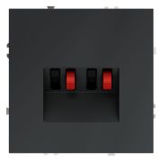 Розетка акустическая встраиваемая VOLTUM S70 4-местная, (графит)