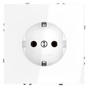 Розетка встраиваемая VOLTUM S70 с заземлением 16А, (белый глянцевый)